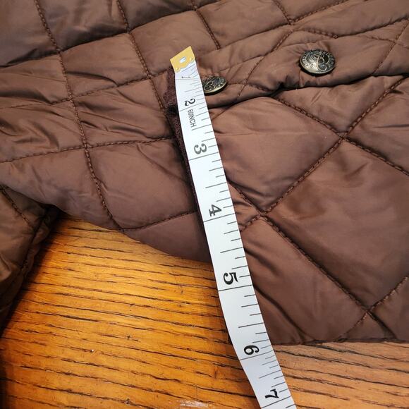 Outback Trading Co Women’s Quilted Jacket Brown Corduroy Collar Lg Plaid Lined - Picture 7 of 11